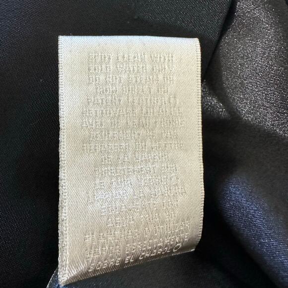 Badgley Mischka Silk Leather Cocktail Dress LBD Y2K | Black | SZ 0 - Picture 10 of 10